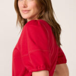 Memphis Contrast Stitch Top