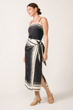 Romy Wrap Satin Skirt - Image 6