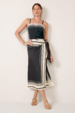 Romy Wrap Satin Skirt