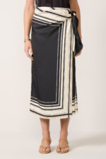 Romy Wrap Satin Skirt - Image 5