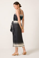 Romy Wrap Satin Skirt - Image 4