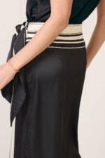 Romy Wrap Satin Skirt - Image 3