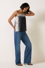 Sara Stripe Satin Tank - Image 2