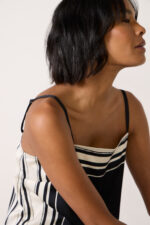 Sara Stripe Satin Tank - Image 3